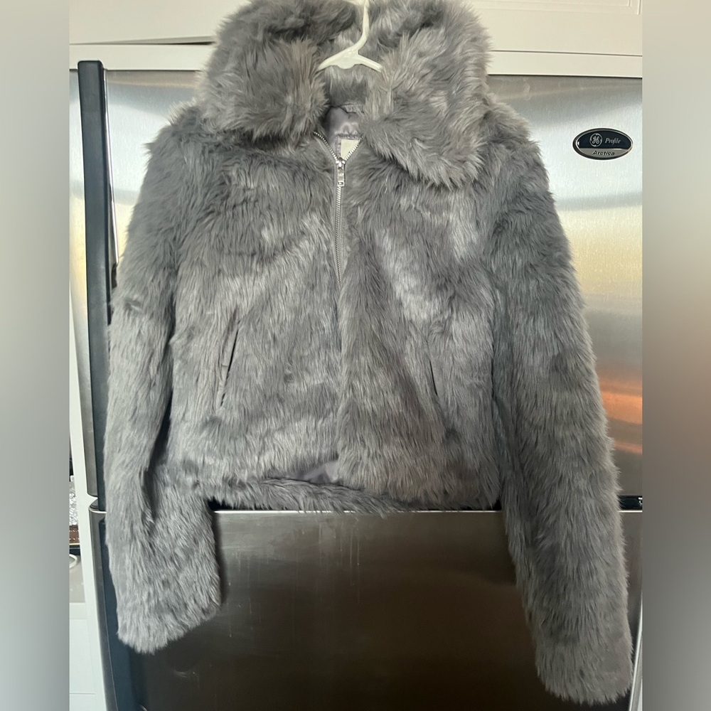 Abercrombie Faux Fur Grey Jacket
